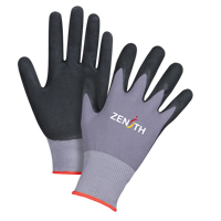 Gants ZX-1 de premi&egrave;re qualit&eacute; compatibles avec les &eacute;crans tactiles, 6/T-petit, R&ecirc;vetement Mousse de nitrile, Calibre 15, Enveloppe en Nylon Ontario Safety Products