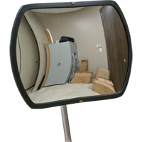 Roundtangular Convex Mirror with Telescopic Arm, 20" H x 30" W, Indoor/Outdoor SDP534 | Ontario Safety Product
