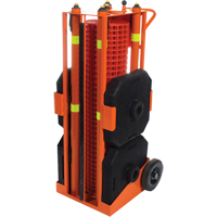 Zone de sécurité portative , 100' lo, Acier, Orange SDP585 | Ontario Safety Product