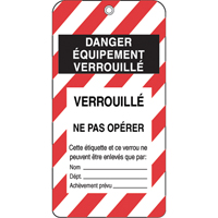 Lockout Tags, Plastic, 3" W x 5-3/4" H, French Ontario Safety Products