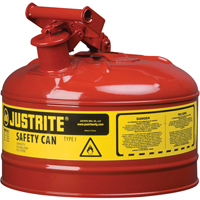 Safety Cans, Type I, Steel, 1 US gal., Red, FM Approved/UL/ULC Listed SEA199 | Ontario Safety Product