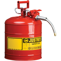 AccuFlow™ Safety Cans, Type II, Steel, 1 US gal., Red, FM Approved/UL/ULC Listed SEA217 | Ontario Safety Product
