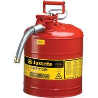 AccuFlow™ Safety Cans, Type II, Steel, 5 US gal., Red, FM Approved/UL/ULC Listed SEA233 | Ontario Safety Product