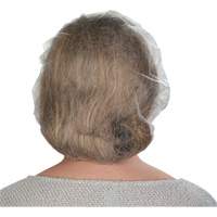 Non-Woven Bouffant Caps, Polypropylene, 21"/Large, White Ontario Safety Products
