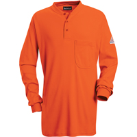 Chemises Henley sans &eacute;tiquette &agrave; manches longues r&eacute;sistantes aux flammes, Petit, Orange Ontario Safety Products