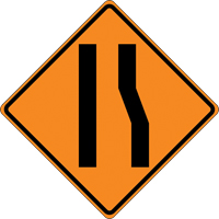 Panneau de construction enroulable - Tilt-Adjust prenez la voie de gauche, 36" x 36", Vinyle, Pictogramme Ontario Safety Products