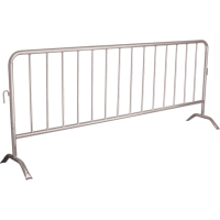 Portable Barrier, Interlocking, 102" L x 40" H, Silver SEE395 | Ontario Safety Product