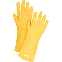 Rough-Finish Chemical-Resistant Gloves, Size 9, 14" L, PVC, Interlock Inner Lining, 47-mil SEE798 | Ontario Safety Product
