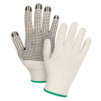 Lightweight Dotted String Knit Gloves, Poly/Cotton, Single Sided, 7 Gauge, Medium Ontario Safety Products
