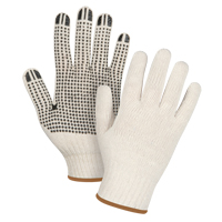 Lightweight Dotted String Knit Gloves, Poly/Cotton, Single Sided, 7 Gauge, Large SDS946 | Ontario Safety Product