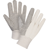 Cotton Canvas Dotted Palm Gloves, 8 oz., Large SEE948 | Ontario Safety Product