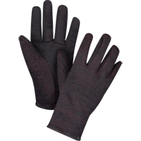 Jersey Gloves, Large, Brown, Red Fleece, Slip-On SEE949 | Ontario Safety Product