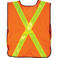 Standard-Duty Safety Vest, High Visibility Orange, Large, Polyester SEF094 | Ontario Safety Product