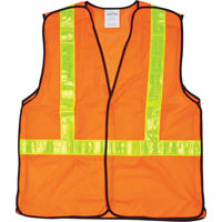 5-Point Tear-Away Traffic Safety Vest, High Visibility Orange, Large, Polyester, CSA Z96 Class 2 - Level 2 SEF098 | Ontario Safety Product
