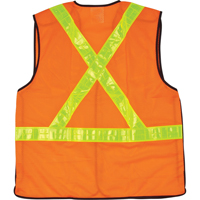 5-Point Tear-Away Traffic Safety Vest, High Visibility Orange, Large, Polyester, CSA Z96 Class 2 - Level 2 SEF098 | Ontario Safety Product