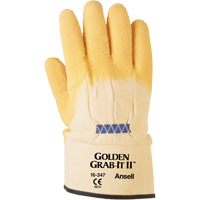 Golden Grab-It&reg; II Gloves, 10/X-Large, Rubber Latex Coating, 13 Gauge, Nylon Shell Ontario Safety Products