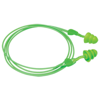 Glide&reg; Trio Reusable Earplugs, Corded, Bulk - Loose, 27 dB NRR, One-Size Ontario Safety Products