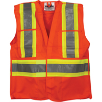 Veste de s&eacute;curit&eacute; pour la circulation, Orange haute visibilit&eacute;, Moyen/Petit, Polyester Ontario Safety Products