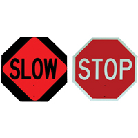 Double-Sided "Stop/Slow" Traffic Control Sign Ontario Safety Products