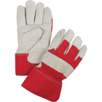 Gants d'ajusteur rouge & blanc doubl&eacute;s pour l'hiver, Grand, Paume en Cuir fleur de vache, Doublure en Boa Ontario Safety Products