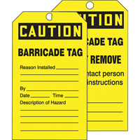 Tags By-The-Roll Safety Tags, Cardstock, 3" W x 6-1/4" H, English Ontario Safety Products