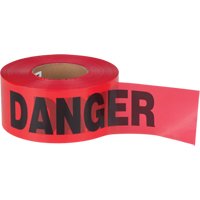 "Danger" Barricade Tape, Bilingual, 3" W x 1000' L, 1.5 mils, Black on Red SEK399 | Ontario Safety Product