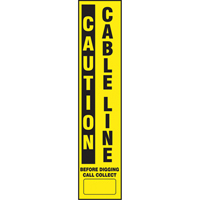 D&eacute;calcomanies pour piquet flexible de marquage - Caution Cable Line Ontario Safety Products