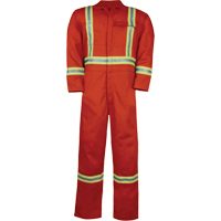 Combinaison non doubl&eacute;e haute visibilit&eacute;, Taille Petit, Orange Ontario Safety Products
