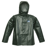 Journeyman Chemical Resistant Rain Jacket, Small, Green, Polyester/PVC SFI873 | Ontario Safety Product
