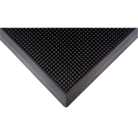 Outdoor Entrance Matting, Rubber, Scraper Type, Textured Pattern, 3' x 6', Black SFQ531 | Ontario Safety Product