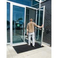 Outdoor Entrance Matting, Rubber, Scraper Type, Textured Pattern, 2-1/3' x 3-5/6', Black SFQ529 | Ontario Safety Product