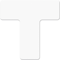 Marqueurs all&eacute;g&eacute;e/5S Armor Stripe, T, 6" lo x 6" la, Blanc, Plastique Ontario Safety Products