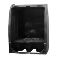 Spill Containment Sheds Without Drain, 61" L x 37.25" W x 72.75" H, 1000 lbs. Load Capacity Ontario Safety Products