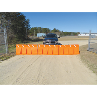 Traffic Barriers, Water-Filled, 62.25" L x 24" H, Orange SFU851 | Ontario Safety Product