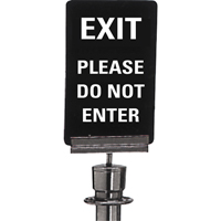 "Exit: Please Do Not Enter" Crowd Control Sign, 11" x 7", Plastic, English Ontario Safety Products