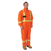 Firewall FR<sup>®</sup> CSA Striped Coveralls, Size 4X-Large, Orange SGC103 | Ontario Safety Product