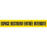 Rubans pour barricades, Français, 3" la x 1000' lo, 3 mils, Noir sur jaune Ontario Safety Products