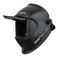 Liteflip Autopilot Welding Helmet, 3.94" L x 1.97" W View Area, 1/5/5 - 14 Shade Range, Black SGC188 | Ontario Safety Product