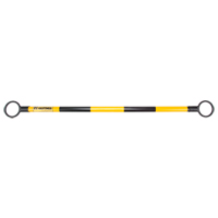 Telescopic Barricade Bar, 85" Extended Length, Black/Yellow Ontario Safety Products