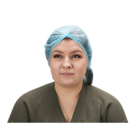 Pleated Bouffant Cap, Polypropylene, 21", Blue SGF188 | Ontario Safety Product
