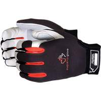Clutch Gear&reg; Mechanic's Gloves, Grain Leather/Split Leather Palm, Size Small Ontario Safety Products