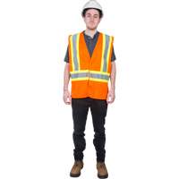 Veste de s&eacute;curit&eacute; pour la circulation, Orange haute visibilit&eacute;, 2T-Grand, Polyester Ontario Safety Products