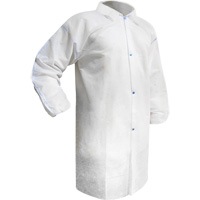 Disposable Lab Coat, Polypropylene, White, Medium Ontario Safety Products
