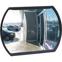 Miroir convexe rectangulaire/rond avec support, 12" h x 18" la, Intérieur/Extérieur SGI557 | Ontario Safety Product