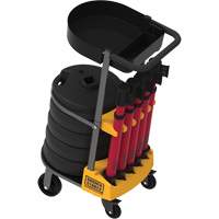 PLUS Barrier Post Cart Kit with Tray, 75' L, Metal, Red SGI801 | Ontario Safety Product
