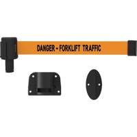 PLUS Wall Mount Barrier System, Plastic, Screw Mount, 15', Orange Tape Ontario Safety Products