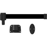 PLUS Wall Mount Barrier System, Plastic, Screw Mount, 15', Black Tape Ontario Safety Products
