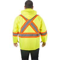 RZ1000 Rain Jacket, Polyester, 3X-Large, High Visibility Lime-Yellow SGM199 | Ontario Safety Product