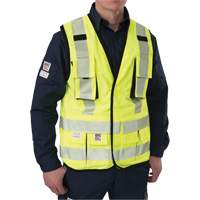 Ripstop Surveyor's Vest, High Visibility Lime-Yellow, Small, Polyester Ontario Safety Products