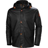Gale Rain Jacket, Polyester/Polyurethane, Small, Black Ontario Safety Products